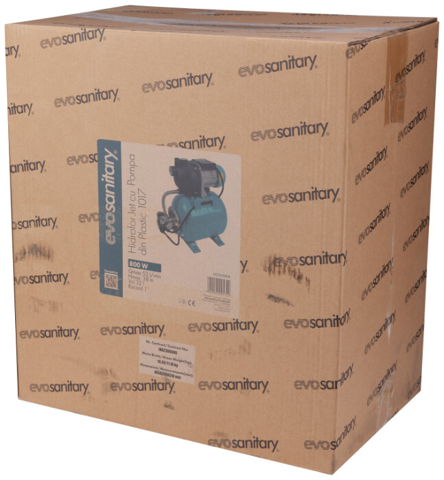 Hidrofor Jet cu Pompa din Plastic 1017 800 W - Putere pompa 800 W Volum rezervor 22 l [3]