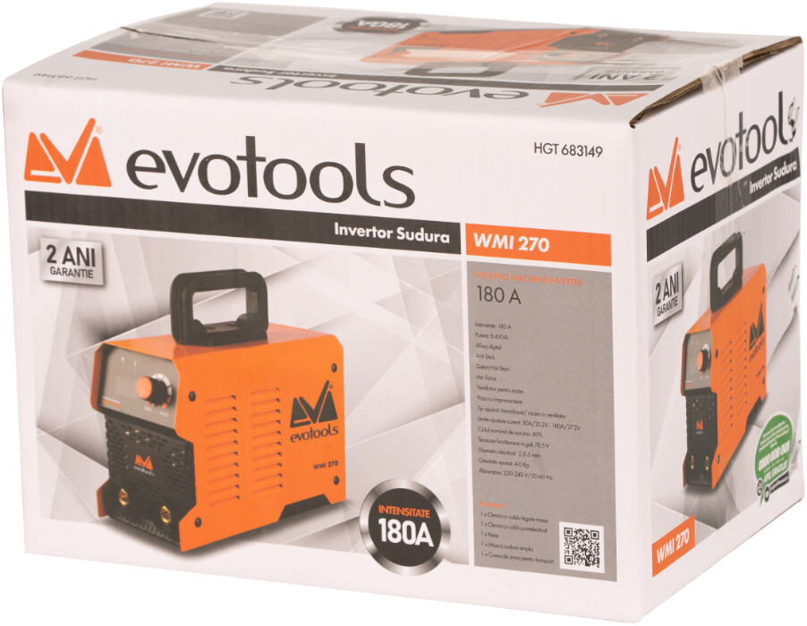 Invertor Sudura cu Afisaj LED Evotools WMI 270 [2]