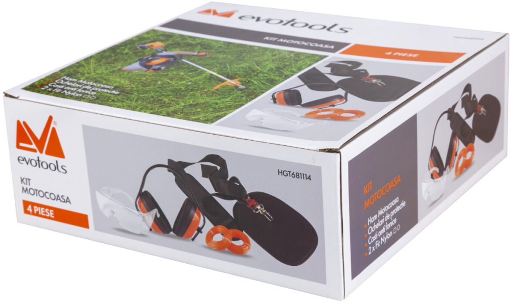 Kit Motocoasa 3 / Ochelari, Casti de Protectie, 2 Role Fir Nylon, Ham Motocoasa cu Protectie B [2]