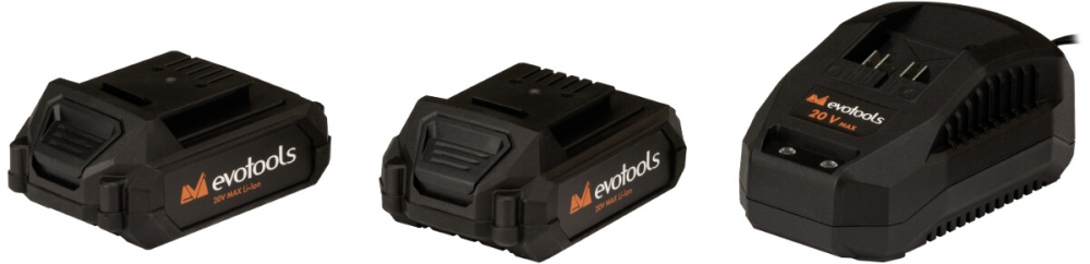 Kit Promo Masina de Gaurit si Insurubat si Polizor Unghiular cu 2 Acumulatori si Incarcator MAX 20V POWER Evotools [6]