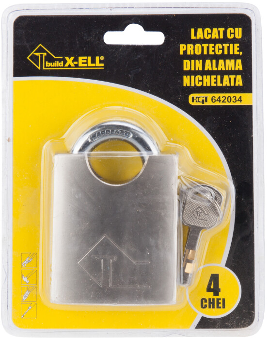 Lacat cu Protectie de Alama Nichelata [2]