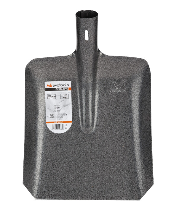 Lopata Tip C Gri Carbon - Lungime 270 mm Latime 230 mm Cantitate [C[Buc] - Cantitate] [10]