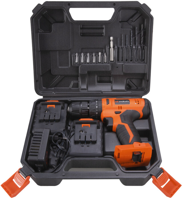 Masina de Gaurit si Insurubat cu Percutie cu 2 Acumulatori CD Li-Ion EvoTools [7]
