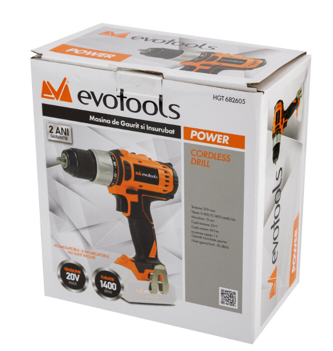 Masina de Gaurit si Insurubat fara Acumulator si Incarcator MAX 20V POWER Evotools [2]