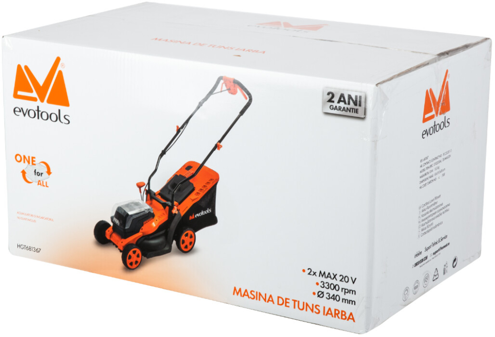 Masina de Tuns Iarba fara Acumulator si Incarcator LM 2x MAX 20V ONE EPTO - Tensiune 40 V [4]