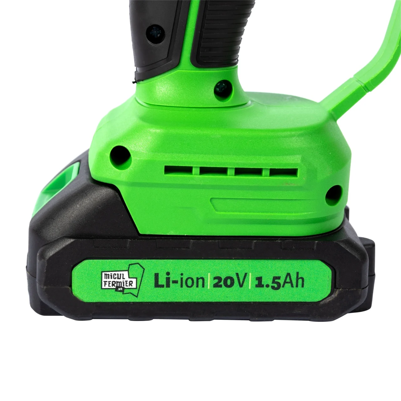 Mini drujba pe acumulator, Micul Fermier, 20V, cu doua lame 6'' si 8'', doua lanturi [10]