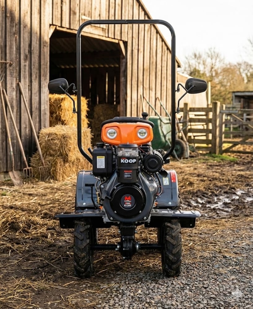 Minitractor Ride-On 4x4 R1200 Evotools PLUS Motor Diesel Koop Pornire Electrica, far LED si sistem de franare hidraulic [13]