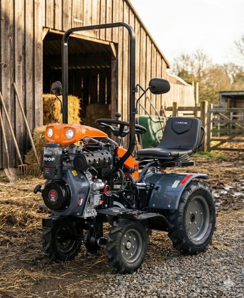 Minitractor Ride-On 4x4 R1200 Evotools PLUS Motor Diesel Koop Pornire Electrica, far LED si sistem de franare hidraulic [14]