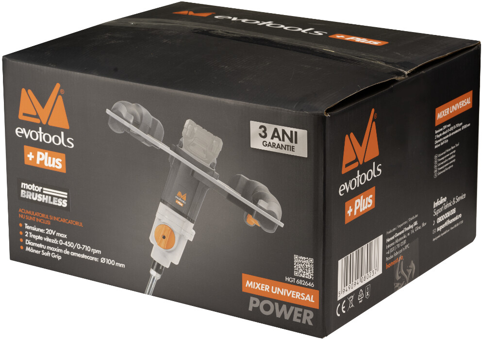 Mixer Universal Brushless fara Acumulator si Incarcator MAX 20V POWER EvoTools +Plus [2]