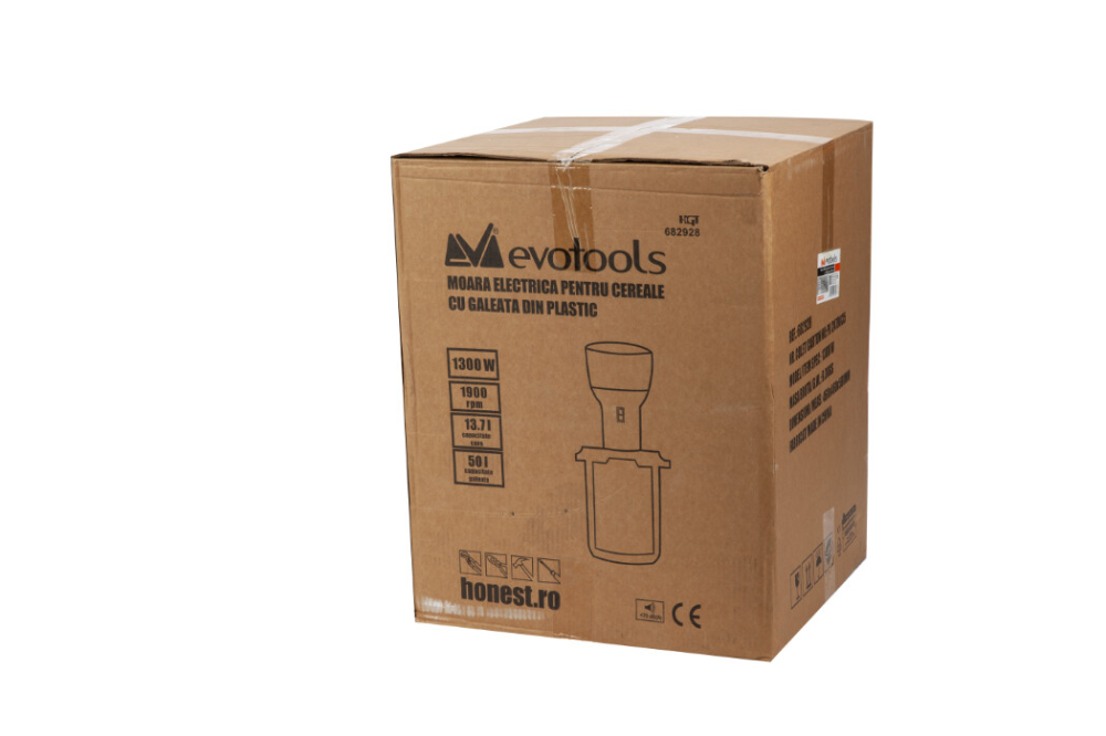 Moara Electrica pentru Cereale cu Galeata din Plastic Evotools - Putere 1300 w Capacitate 50 l [2]