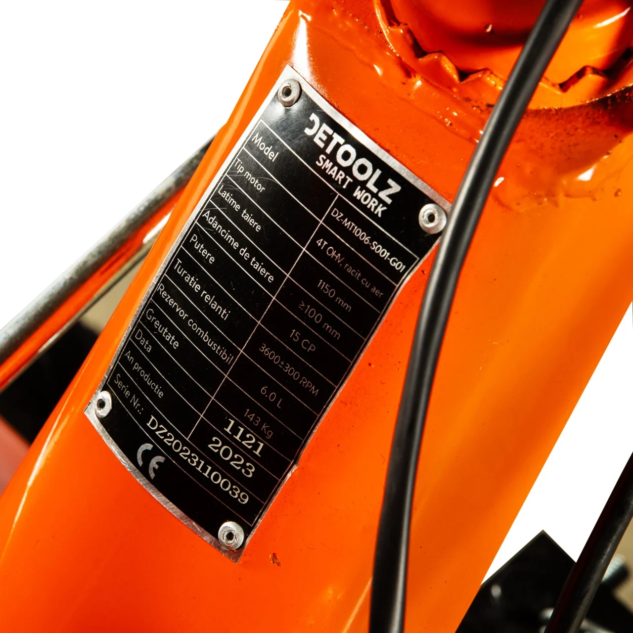 Motocultor Detoolz 15CP 420CC, benzina, 4T, 3 viteze, pornire manuala, cu roti [7]