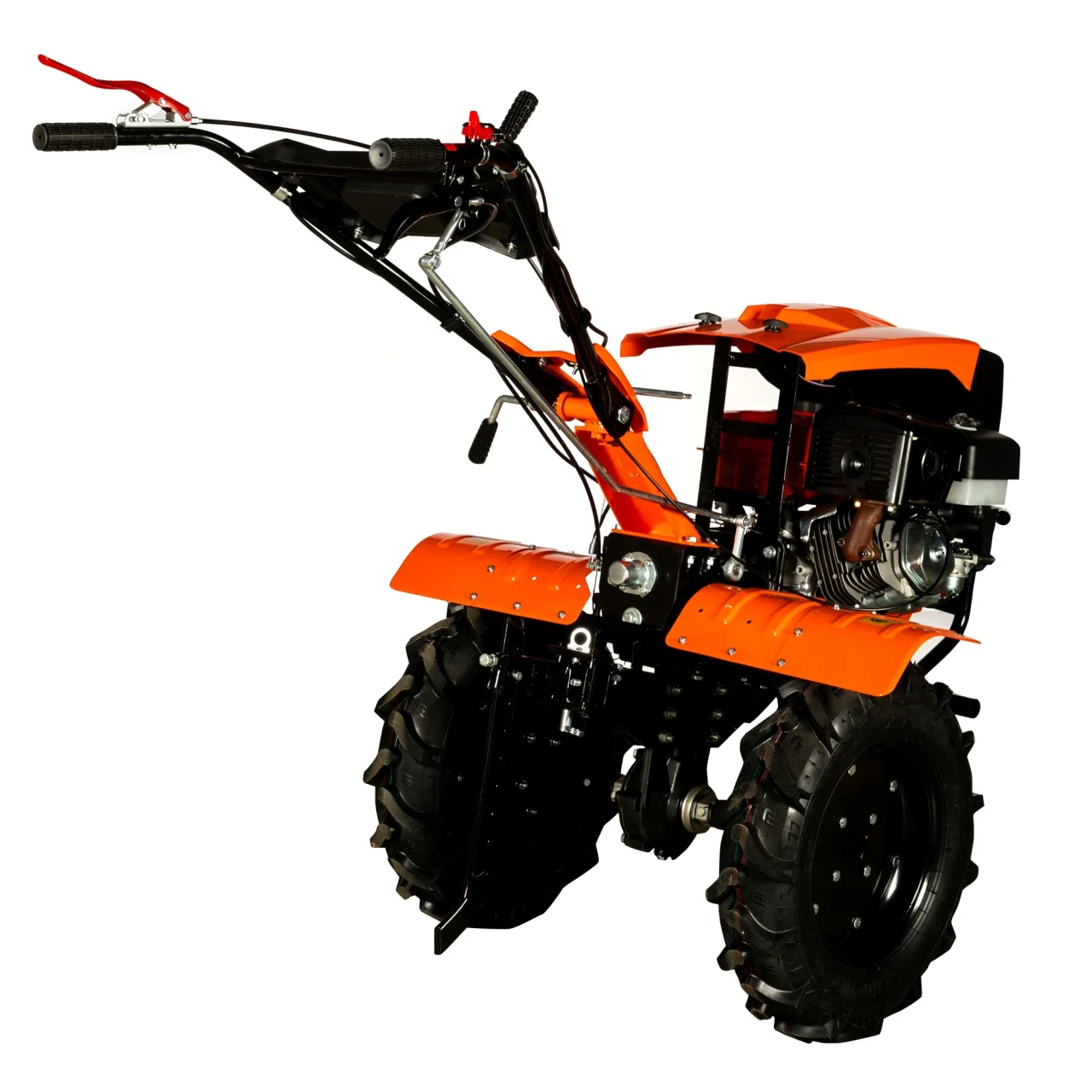 Motocultor Detoolz 15CP 420CC, benzina, 4T, 3 viteze, pornire manuala, cu roti [10]