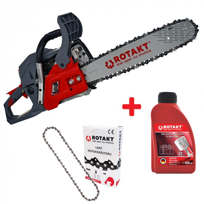 Motoferăstrău ROTAKT MTF5810SW, 3 CP, 400 mm + Lant 33 dinti + 1 buc ulei amestec 0.600 L [1]