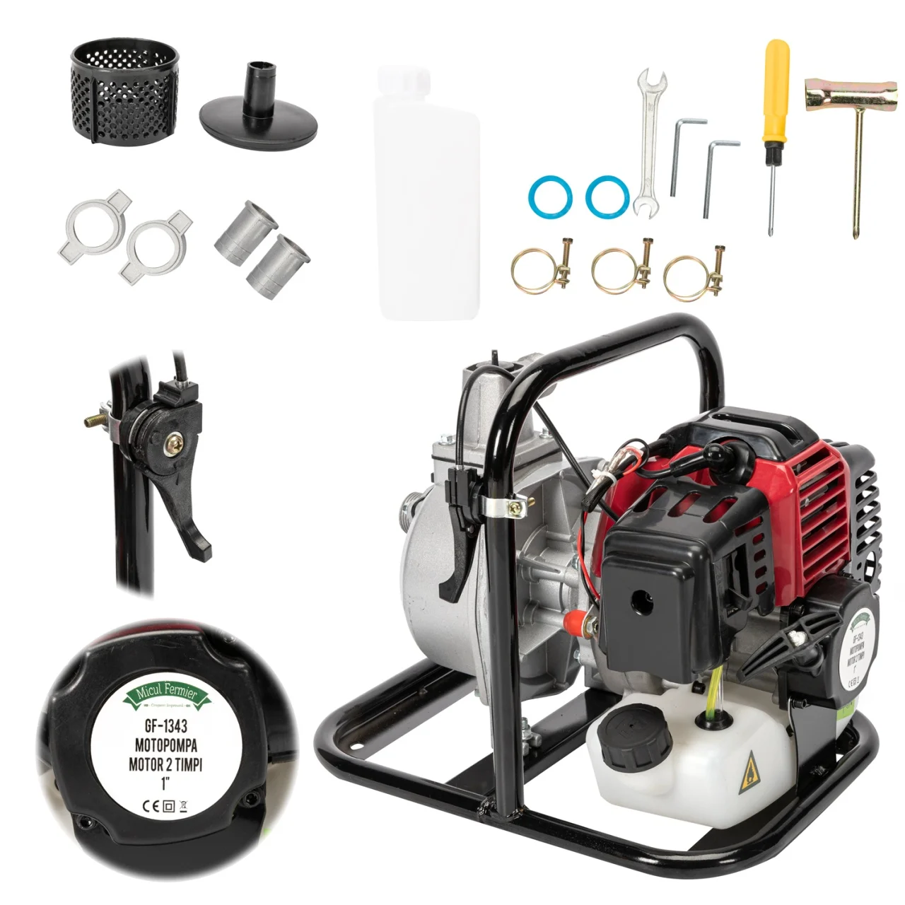 Motopompa Micul Fermier 2cp 42.7cc, benzina 2t, racord 1", debit 8000l/h [4]