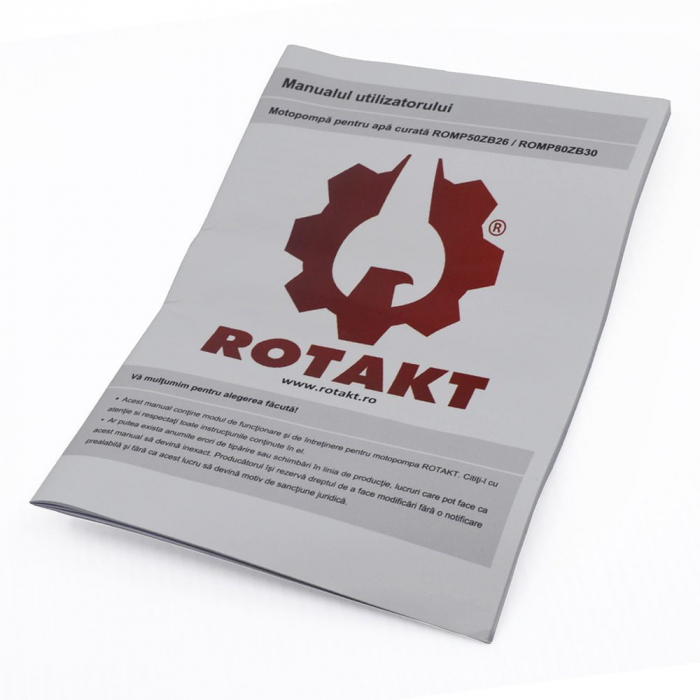 Motopompa Rotakt ROMP50ZB26, pentru apa curata, 2&quot; [3]