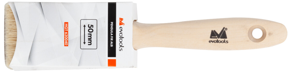 Pensula cu Maner Lemn si Fir Alb [3]