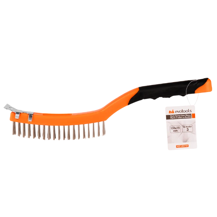 Perie Sarma Inox Maner Plastic 2 culori cu Racleta [3]