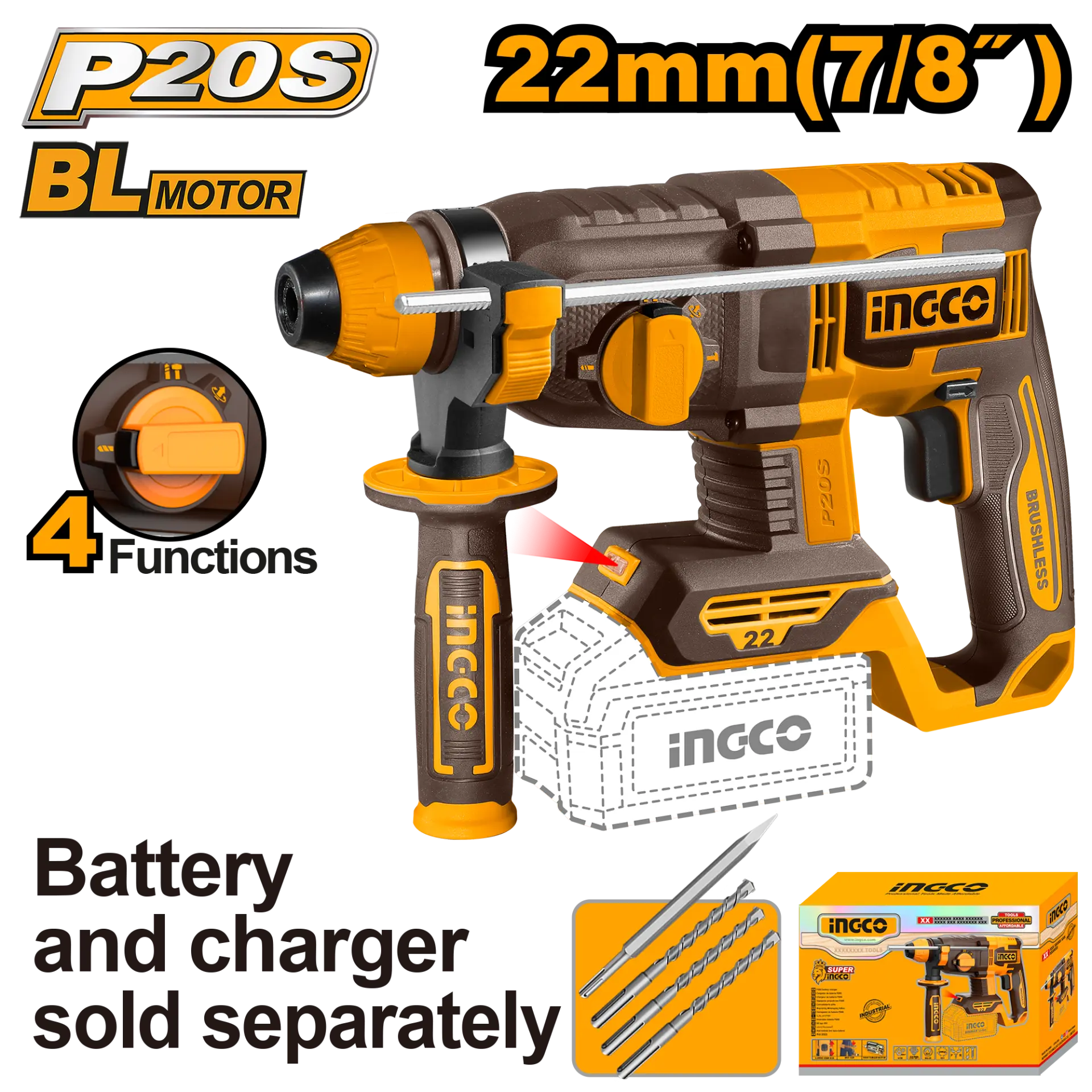Picamer 20V 22mm 4 Functii [8]
