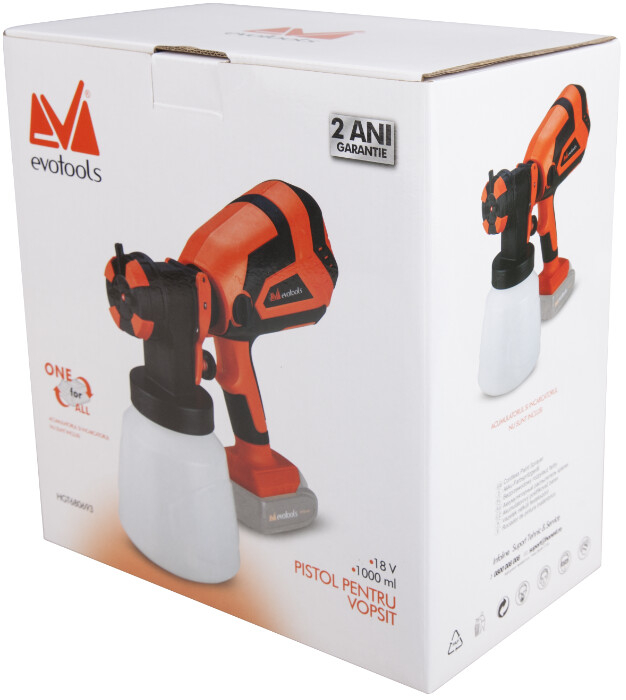 Pistol pentru Vopsit fara Acumulator si Incarcator MAX 20V ONE EvoTools [2]