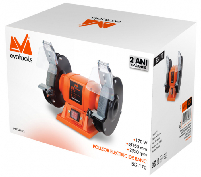 Polizor Electric de Banc EPTO - Putere polizor 250 W Diametru polizor 150 mm Tip BG250 [2]