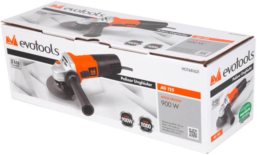 Polizor Unghiular AG125-1 900W EvoTools [2]