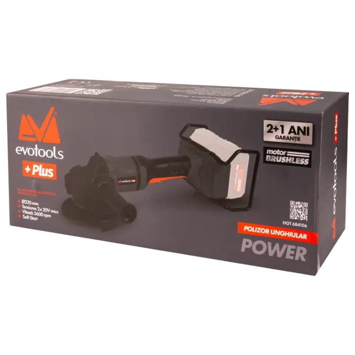 Polizor Unghiular fara Acumulatori si Incarcator 2 x MAX 20V POWER EvoTools +Plus [2]