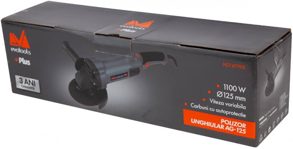 Polizor Unghiular Flex cu Variator AG 125 1100W EPTO PLUS, 3 ANI GARANTIE - Putere polizor 1100 W [2]