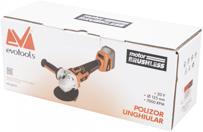 Polizor Unghiular Flex fara Acumulator si Incarcator EPTO Brushless - Tensiune 20 V Diametru polizor 125 mm [2]
