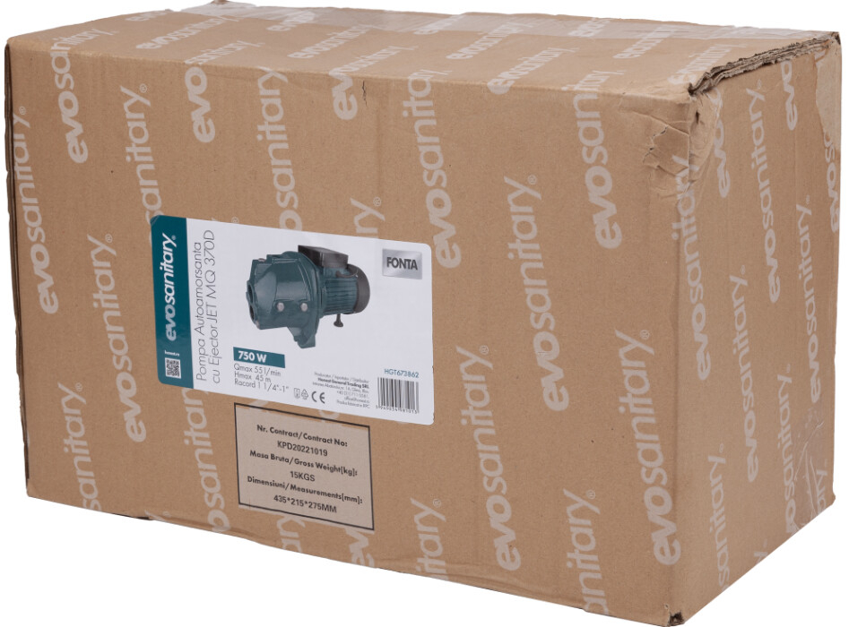 Pompa de suprafata Autoamorsanta cu Ejector JET MQ 370D EPTO - Putere 750 W [2]