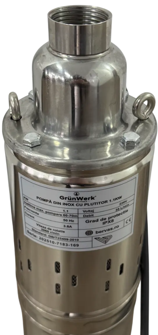 Pompa Inox cu Snec 1.1kw cu Plutitor GW [2]