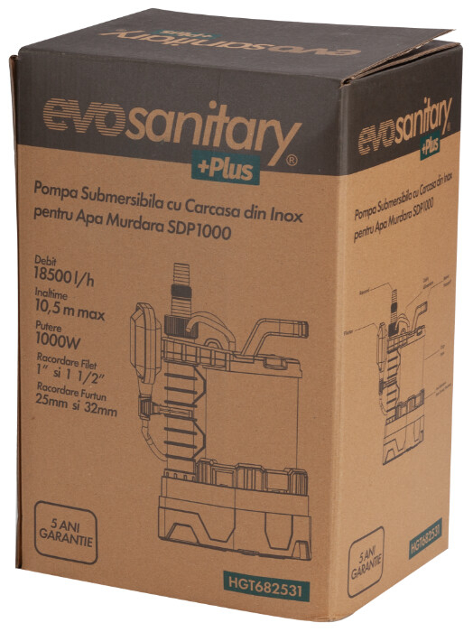 Pompa Submersibila cu Carcasa din Inox pt Apa Murdara SDP Evosanitary Plus 5 ANI GARANTIE! [2]