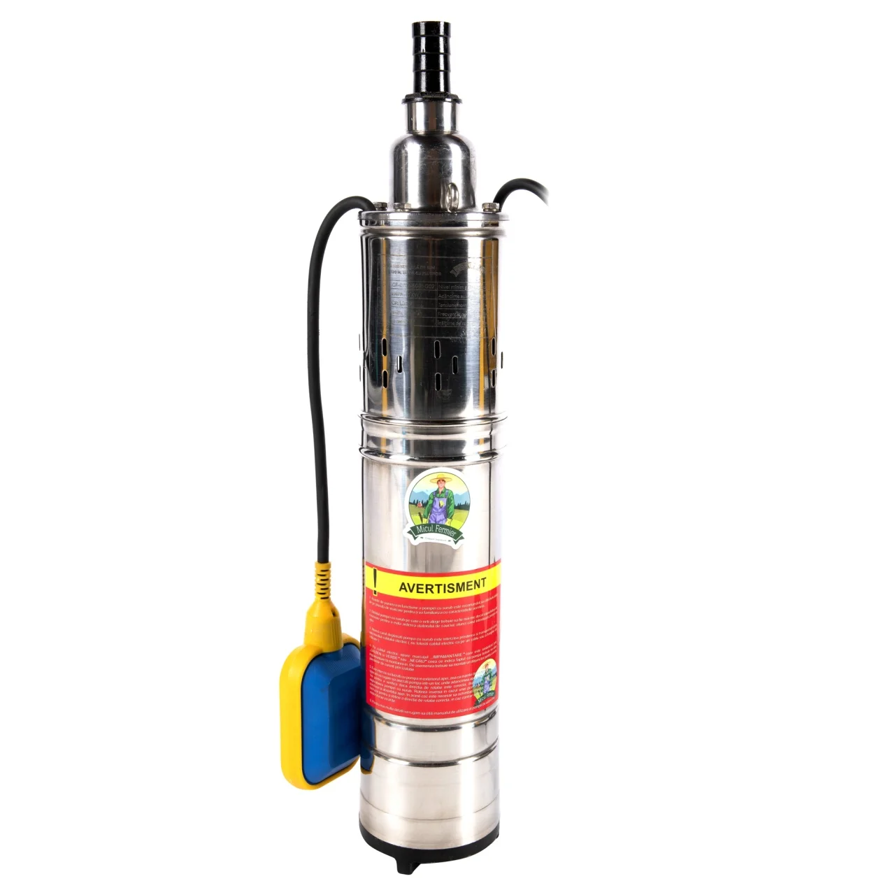 Pompa submersibila Micul Fermier, 1.1 kW, debit maxim 3600 l/h, inaltime maxima de pompare 80m, cu snec si plutitor [2]
