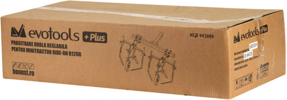 Prasitoare Dubla Reglabila pentru Minitractor Ride-On R1200 Evotools Plus [2]
