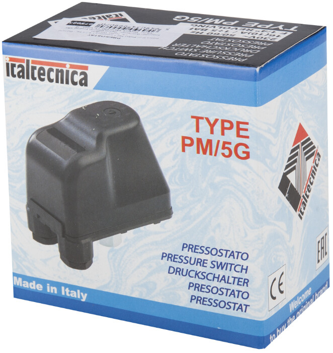 Presostat cu Piulita PM 5 Italtecnica 1.4-2.8 bar - Diametru 1/4 inch Tip piulita Olandeza [2]