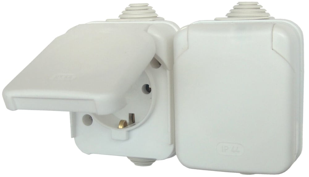 Priza cu Capac Dubla AG PT CP IP 44 [1]