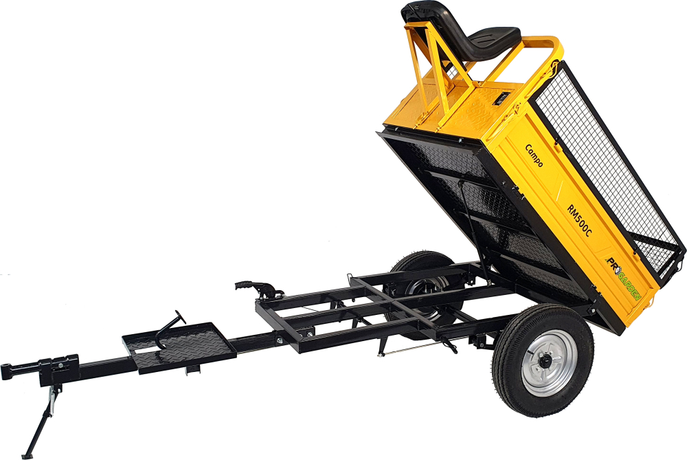 ProGARDEN Campo RM500C remorca 500kg motocultor, 1 osie, prindere bolt, roti profil rutier 5.00-12, 4 prezoane, RIM 3.00B [5]