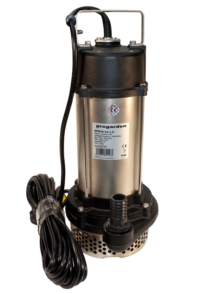 ProGARDEN QFD10-32-1.9 Pompa drenaj 1.25", 1.9kW, apa murdara, 230L/min, 32m [2]