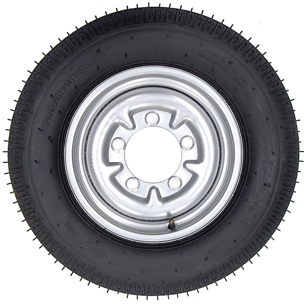 ProGARDEN Set roti complete 5.00-12, 5 prezoane, profil rutier, RIM3.00B [2]