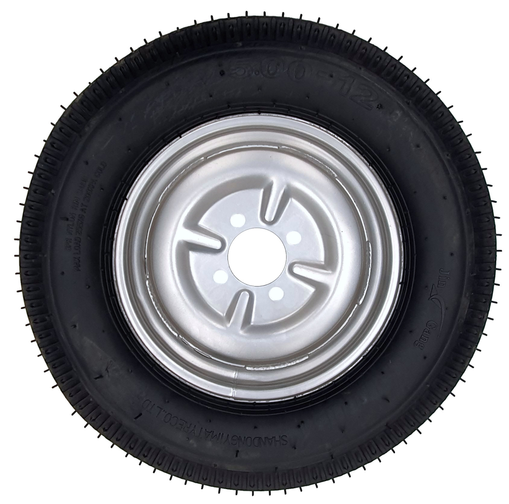 ProGARDEN Set roti complete profil rutier 5.00-12, 4 prezoane, RIM 3.00B [2]