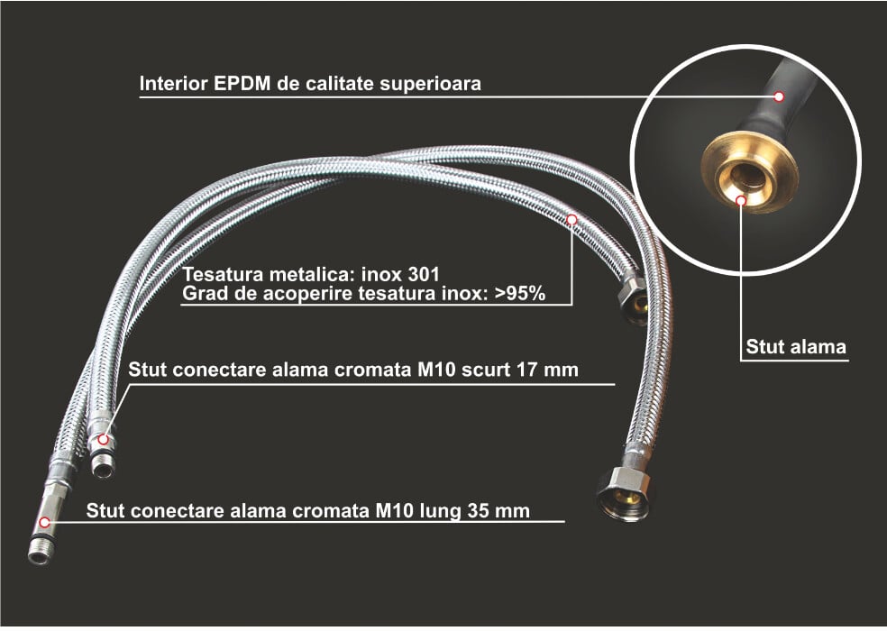 Racord Flexibil Baterie Inox - 1 Buc [5]