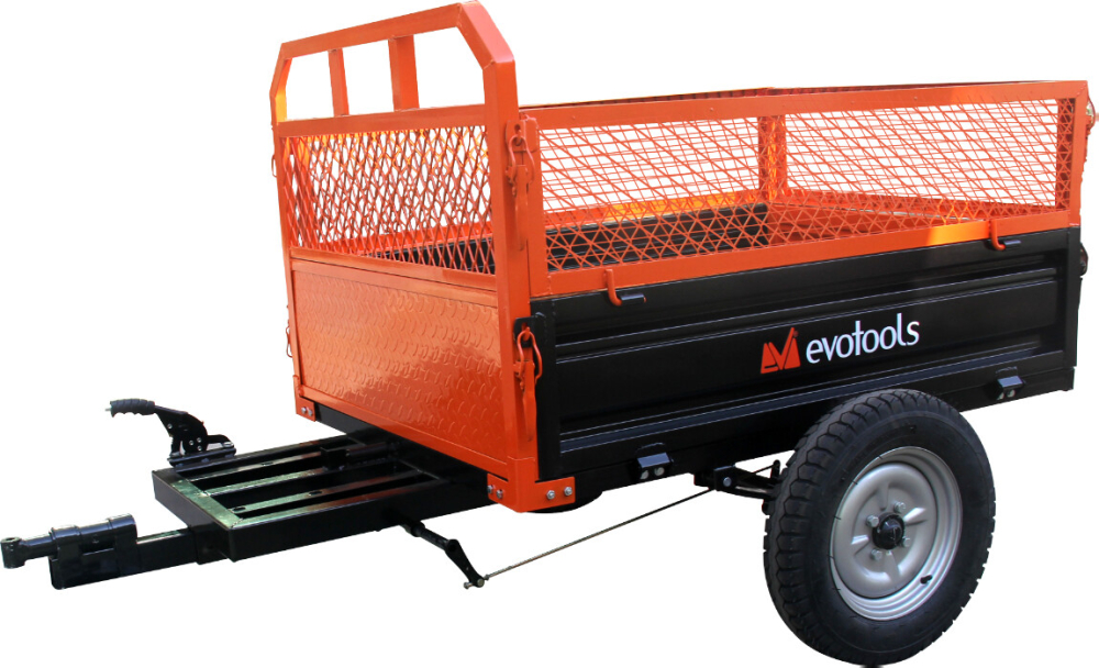 Minitractor Ride-On 4x4 R1200 Evotools PLUS Motor Diesel KAMA Pornire Electrica si Remorca Evotools TTS500 - Tip Minitractor cu Grilaj Plasa [3]