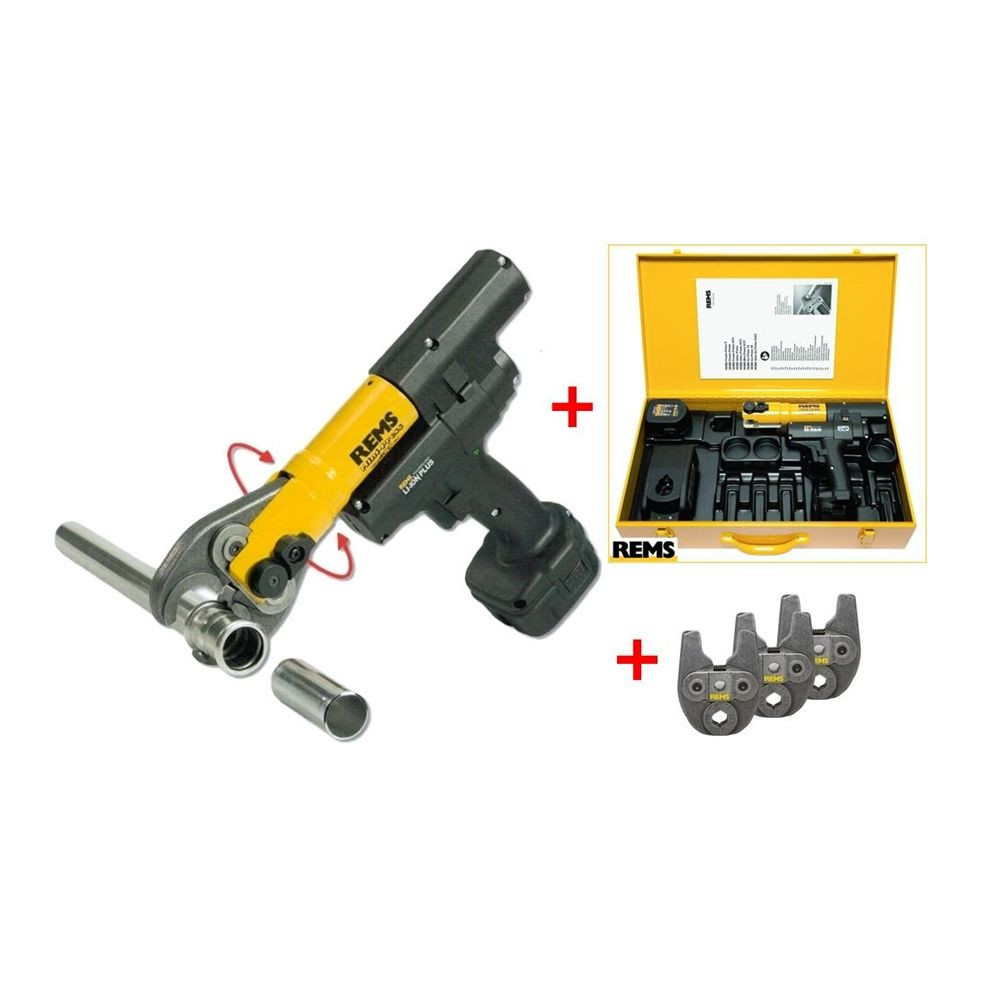 REMS Pachet presa radiala cu acumulator Mini-Press ACC Li-Ion Super-Aktion + 3 clesti de presare 578X11 R220 [4]