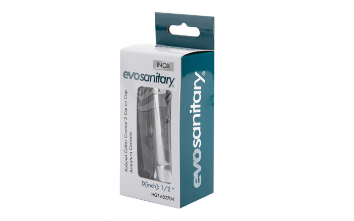 Robinet Coltar Cromat 2 Cai cu Cap Armatura Ceramic Evosanitary [2]