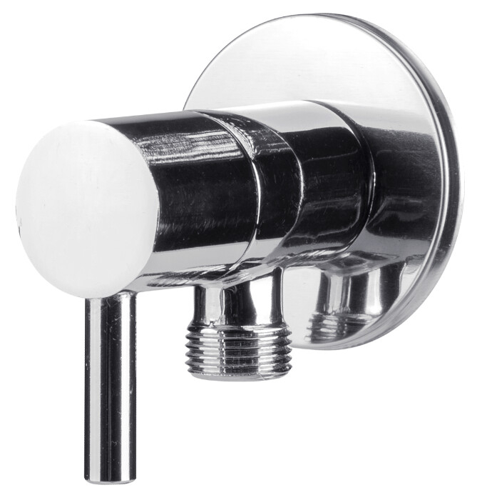 Robinet Coltar Nichelat cu Cap Armatura Ceramic 1001 - Diametru intrare 1/2 inch Diametru iesire 3/8 inch [2]