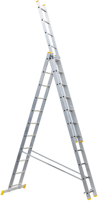 Scara din Aluminiu ETS 1167 - 3 tronsoane, 11 trepte, Inaltime totala 647.5 cm [3]