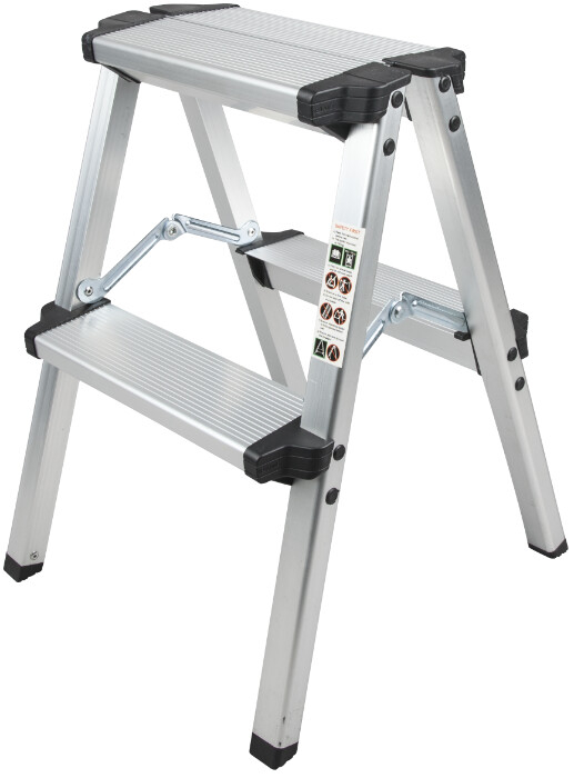 Scara Dubla din Aluminiu ETS - Inaltime totala 73 cm Nr. Trepte [N[trepte] - Numar Trepte] Inaltime Utila 73 cm [8]