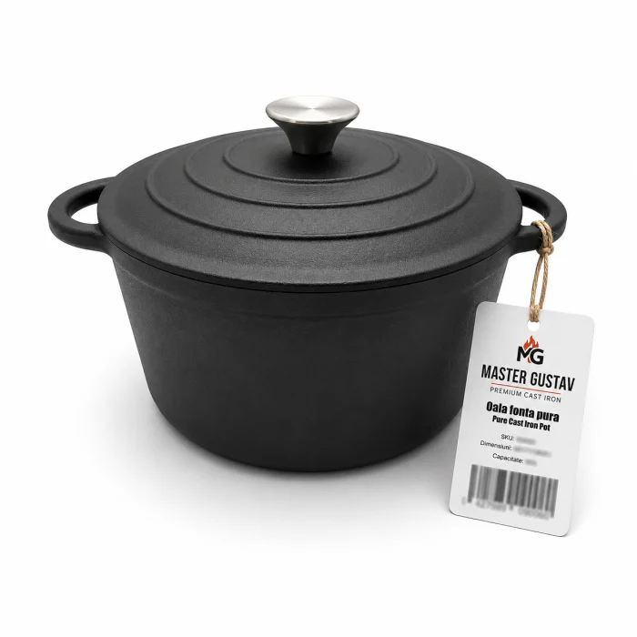 Set 3 Oale din Fontă Natur cu capac Master Gustav – 2,8 L + 3,8 L + 5,1 [5]
