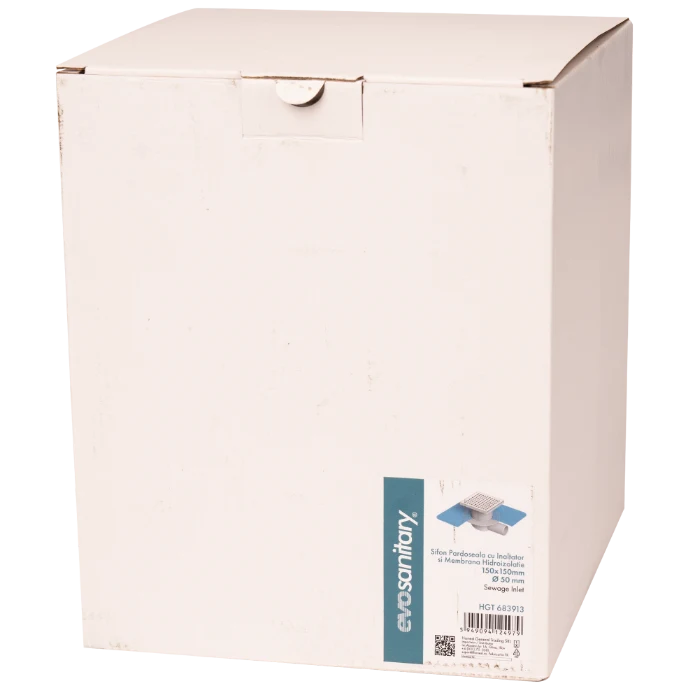 Sifon Pardoseala Patrat cu Inaltator si Membrana Hidroizolatie EvoSanitary [3]