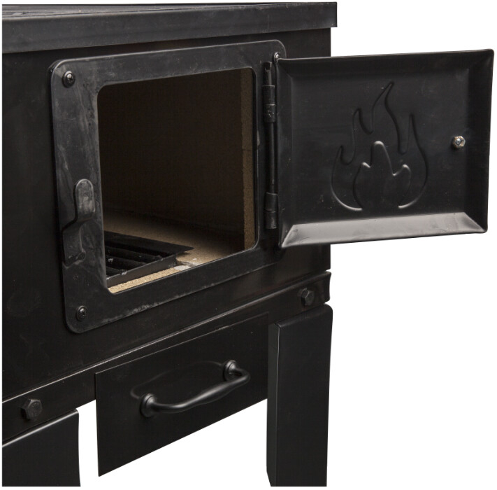 Soba de Gatit Emailata Tip L / Cizma, Neagra [159]