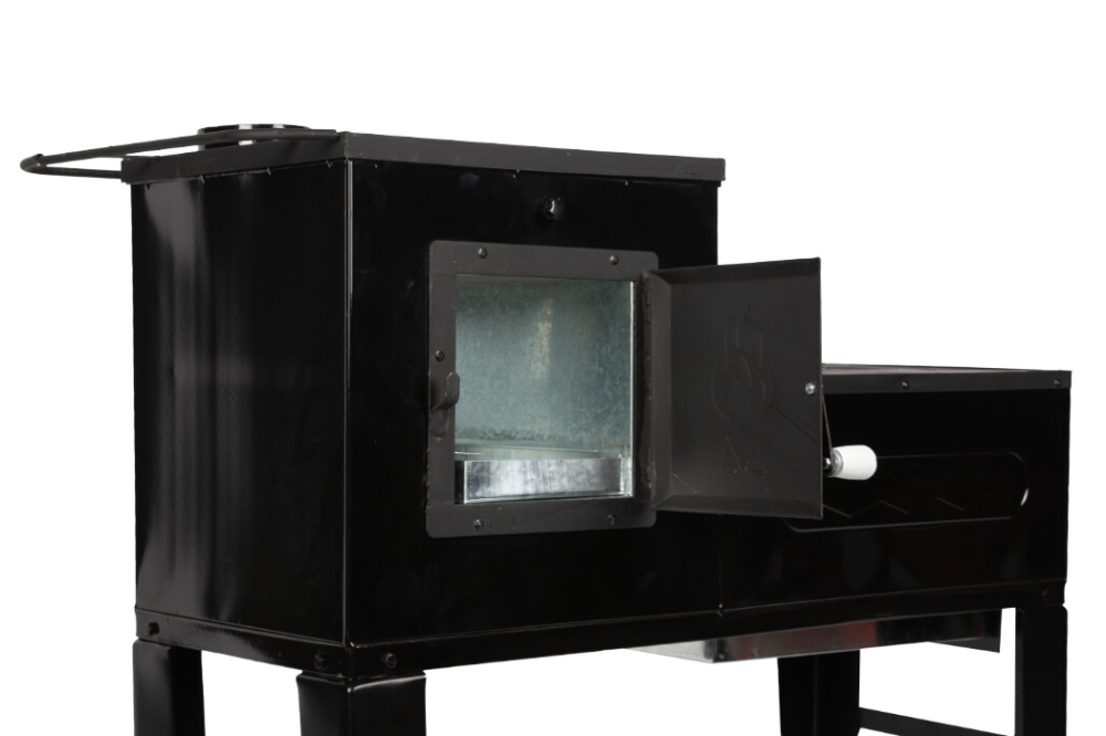 Soba de Gatit Emailata Tip L / Cizma, Neagra [155]